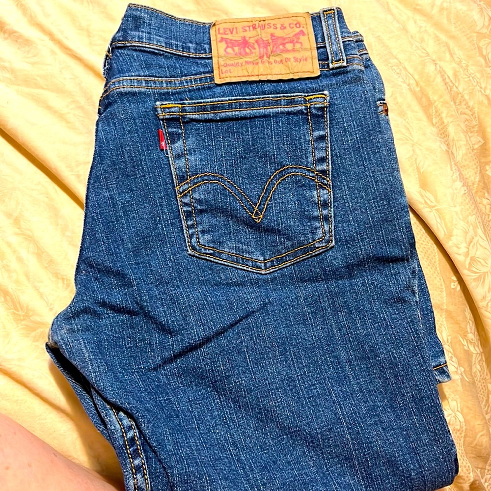 Women's Super-low 518 Boot Cut slightly stretchy Jeans. Comfortable pantLOT#0023